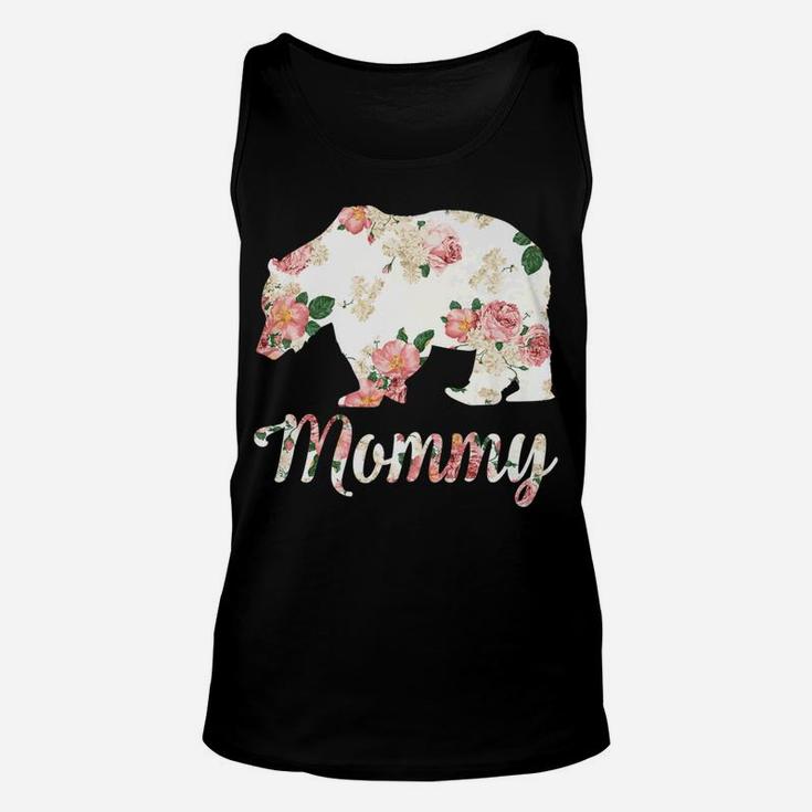 Mommy Bear Floral Family Christmas Matching Gift Unisex Tank Top