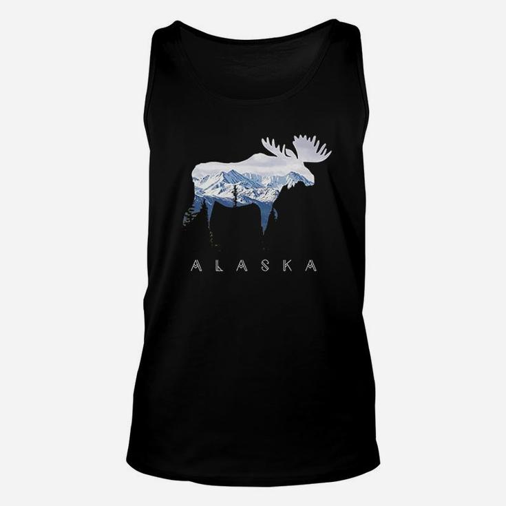Moose Snowy Mountain Alaskan Tourist Or Resident Unisex Tank Top