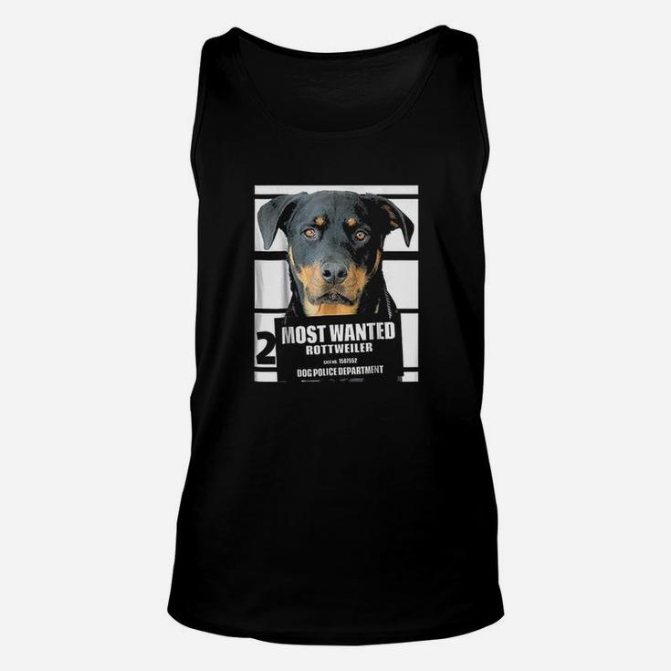 Most Wanted Rottweiler Cute Funny Dog Unisex Tank Top