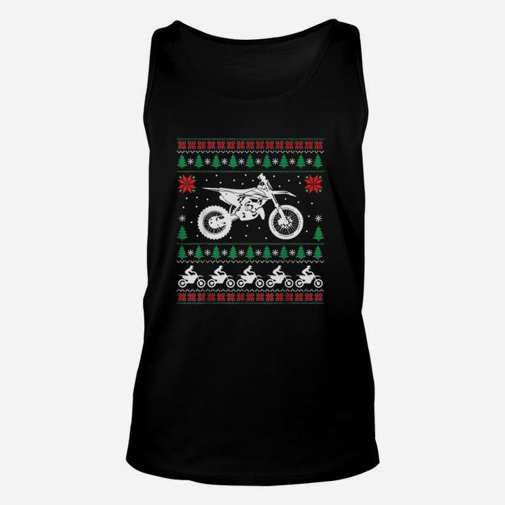 Motorcycle Ugly Christmas Unisex Tank Top