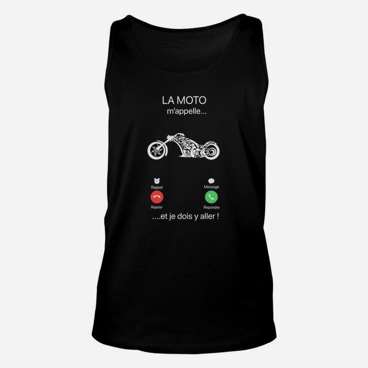 Motorrad-Unisex TankTop Schwarz, Französischer Spruch & Ampel-Design