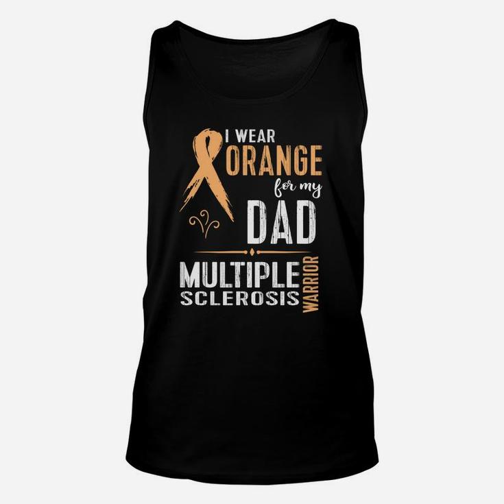 Multiple Sclerosis Ms Awareness Shirt Support My Dad Unisex Tank Top