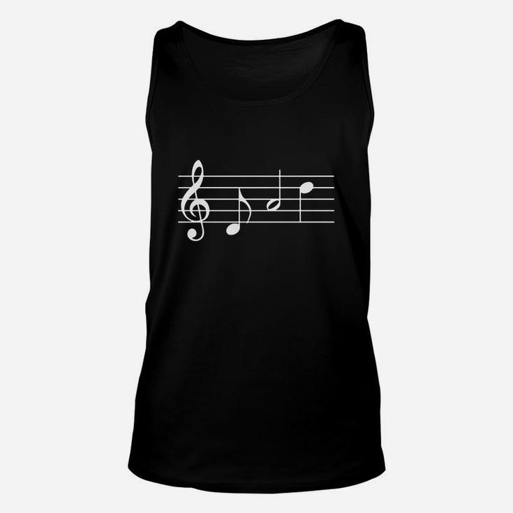 Music Dad T-shirt Text In Treble Clef Musical Notes Tshirt Unisex Tank Top