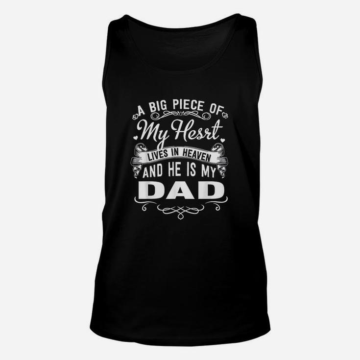 My Dad Lives In Heaven Memorial Day Father Daddy Unisex Tank Top