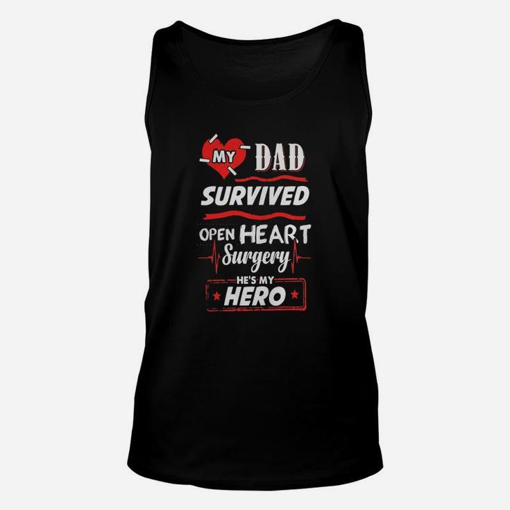 My Dad Survived Heart Surgery Hero Shirt Unisex Tank Top