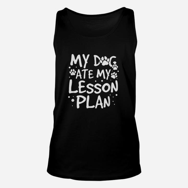 My Dog Ate My Lesson Plan Unisex Tank Top
