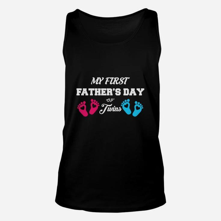 My First Fathers Day Of Twins, dad birthday gifts Unisex Tank Top