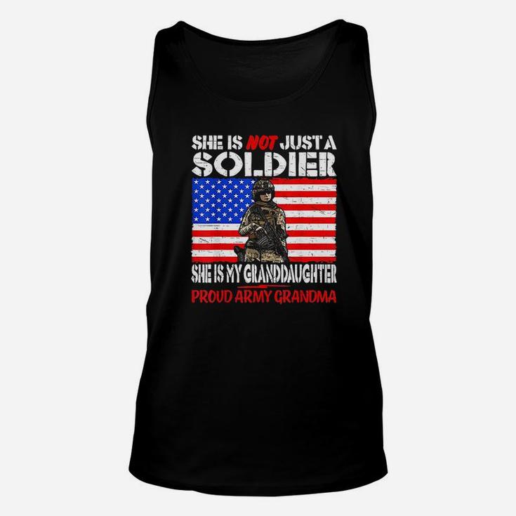 My Granddaughter Is A Soldier Military Proud Army Grandma Unisex Tank Top