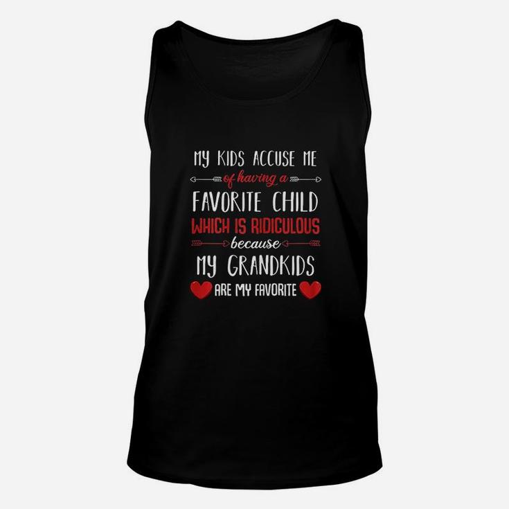 My Grandkids Are My Favorite Funny Family Quote Unisex Tank Top