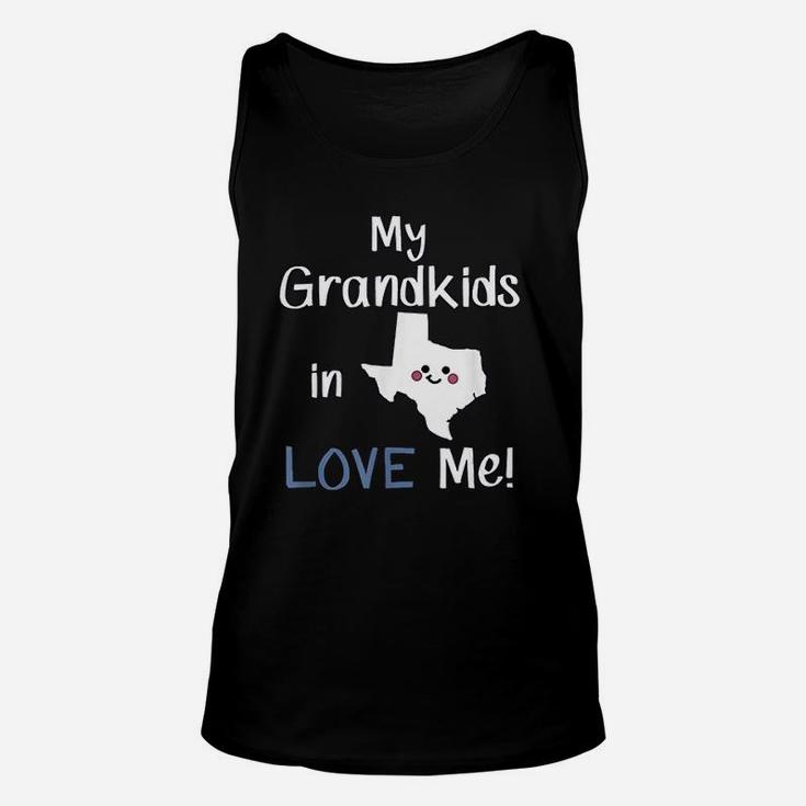 My Grandkids In Texas Love Me Grandma Grandpa State Unisex Tank Top