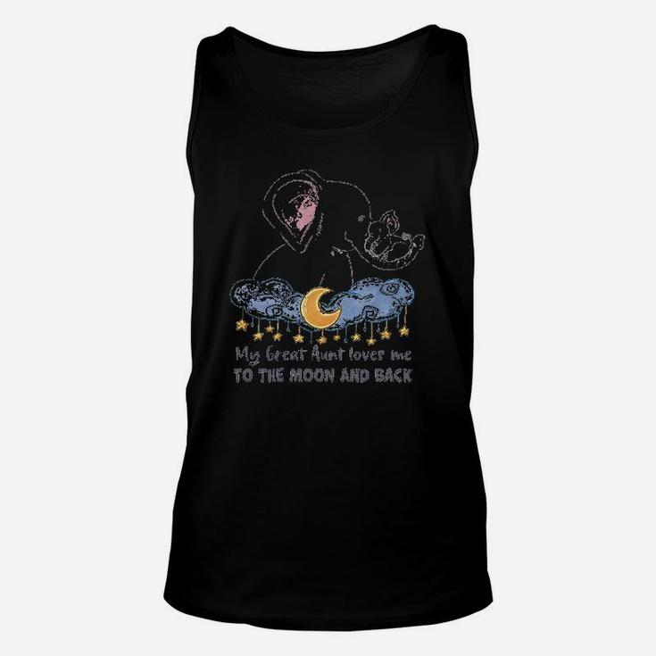 My Great Aunt Loves Me To The Moon And Back Elephant Unisex Tank Top