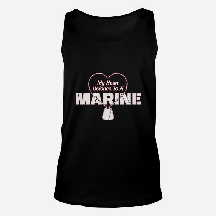 My Heart Belongs To A Marine Unisex Tank Top