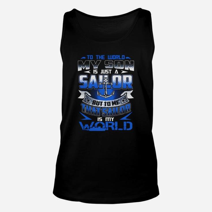 My Sailor Son Is My World Soldier Military Unisex Tank Top