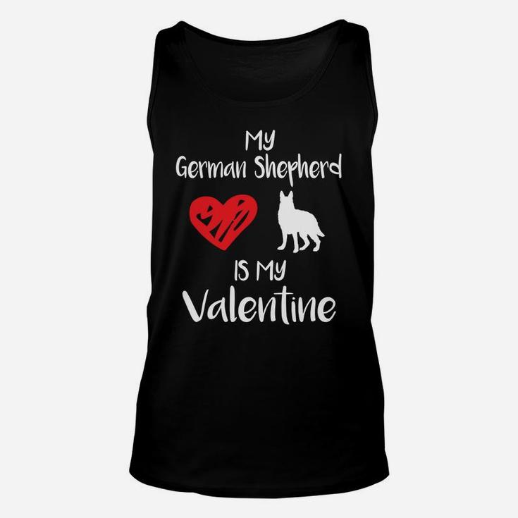 My Shepherd Is My Valentine Valentines Day Dog Gift Unisex Tank Top