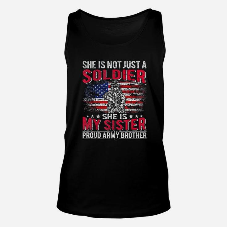 My Sister My Soldier Hero Proud Army Brother Sibling Gifts Unisex Tank Top