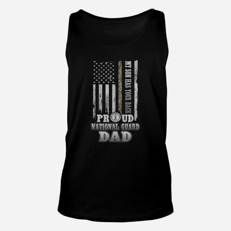 My Son Has Your Back Proud National Guard Dad Unisex Tank Top