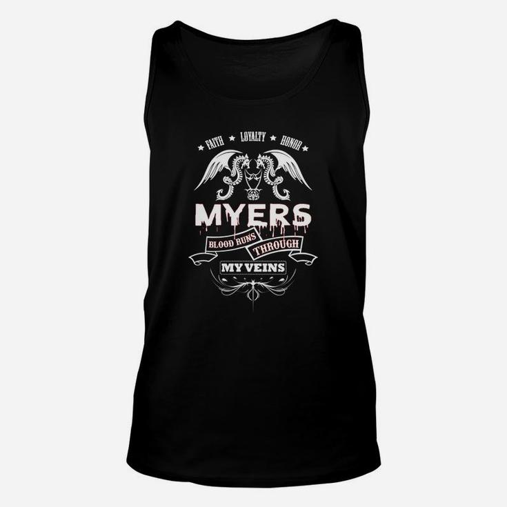 Myers Blood Runs Through My Veins - Tshirt For Myers Unisex Tank Top