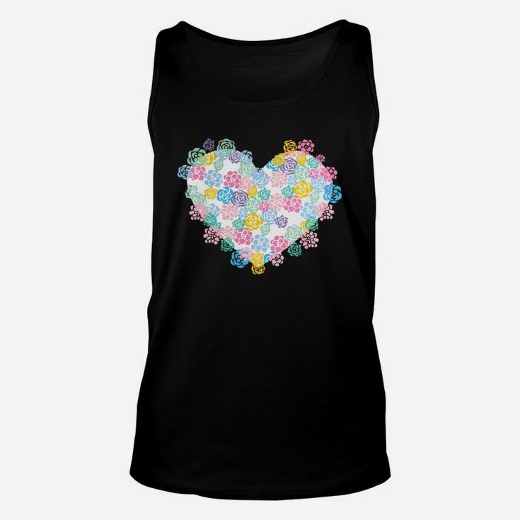 Neon Shirts - Flower Hearts Shirts Unisex Tank Top