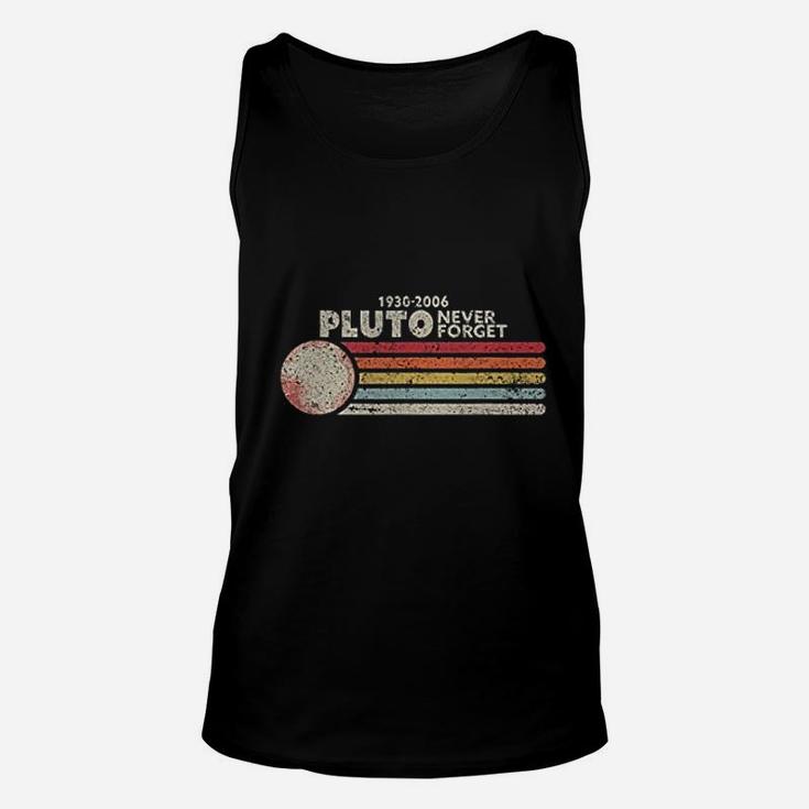 Never Forget Pluto Retro Style Funny Space Science Unisex Tank Top