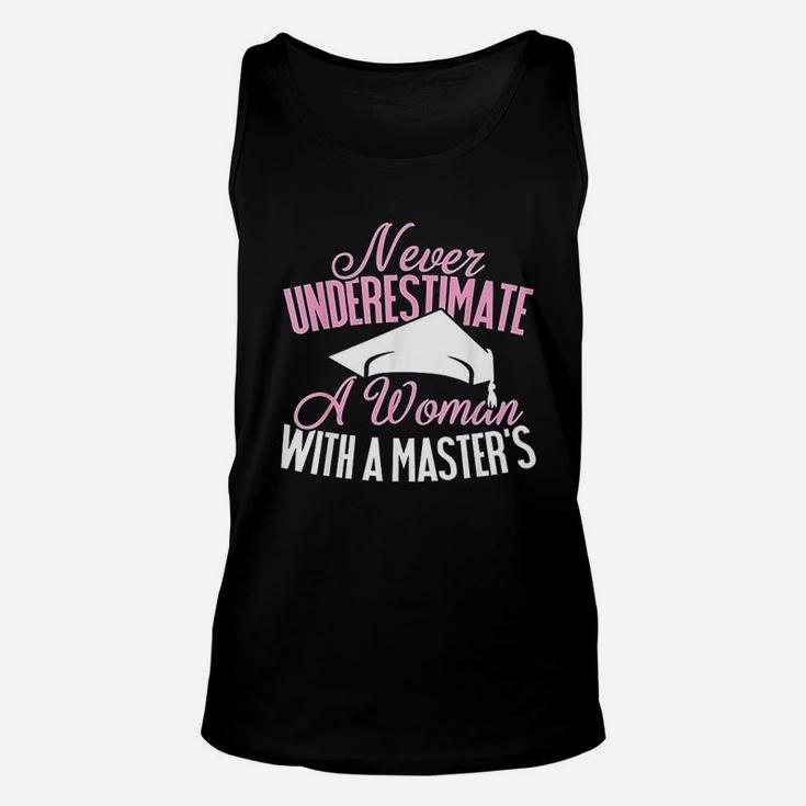 Never Underestimate A Woman With A Masters Unisex Tank Top