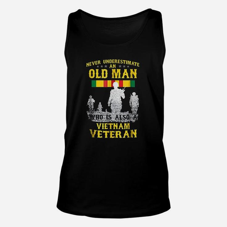 Never Underestimate An Old Man Vietnam Veteran Unisex Tank Top