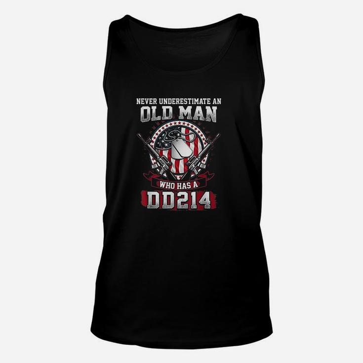 Never Underestimate An Old Man Who Has A Dd214 Unisex Tank Top
