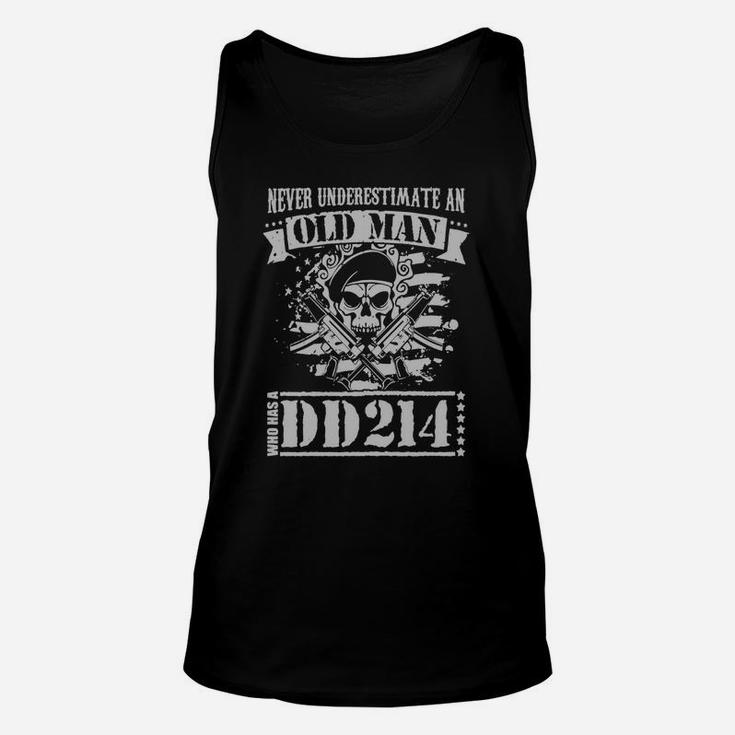 Never Underestimate An Old Man With A Dd214 Unisex Tank Top