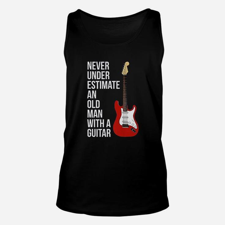 Never Underestimate An Old Man With A Guitar Unisex Tank Top