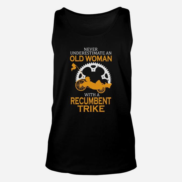Never Underestimate An Old Man With A Recumbent Trike T-shirt Unisex Tank Top