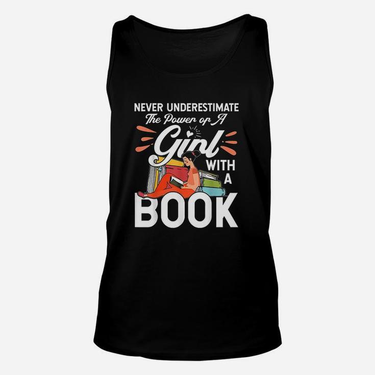 Never Underestimate The Power Of A Girl With A Book Unisex Tank Top