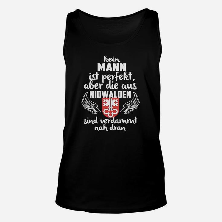 Niedwalden Männer Unisex TankTop, Lustiger Spruch Kein Mann Perfekt