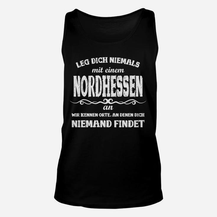 Nordhessen Slogan Unisex TankTop, Humorvolles Design in Schwarz