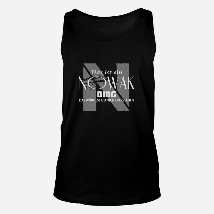 Nowak Ding Herren Unisex TankTop, Lustiges Schwarzes Tee mit Spruch