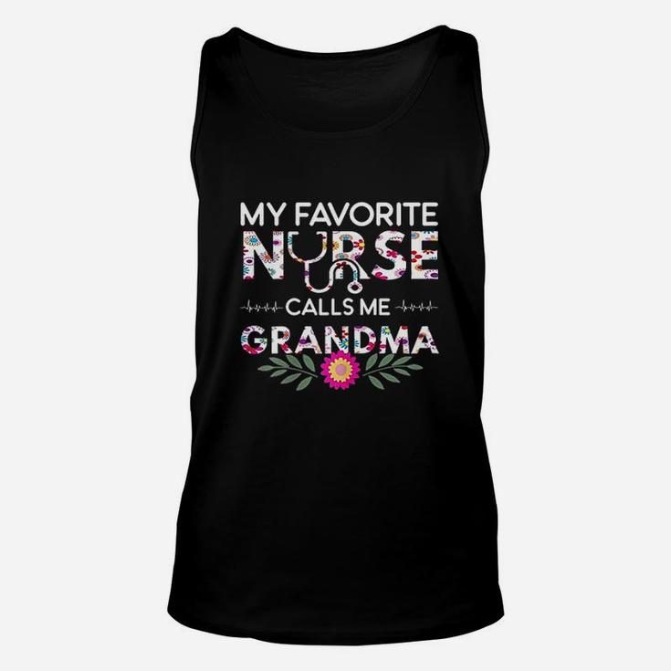 Nurse Gift My Favorite Nurse Calls Me Grandma Unisex Tank Top