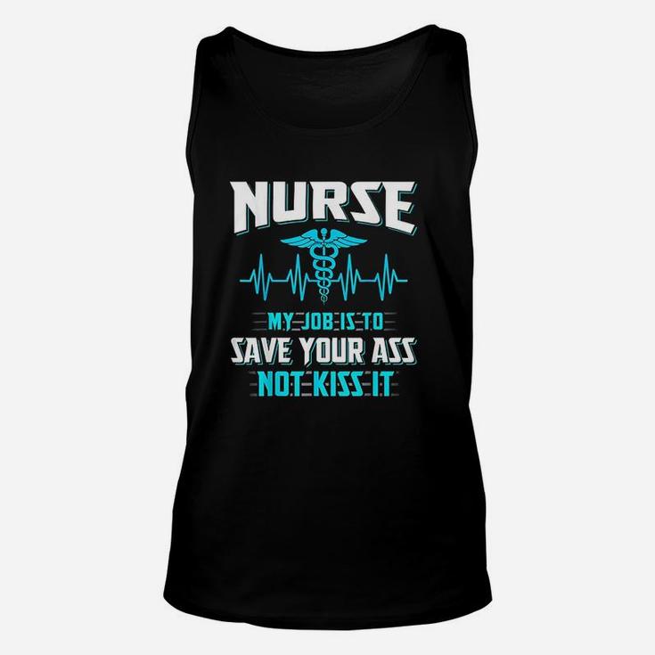 Nurse My Job Is To Save, funny nursing gifts Unisex Tank Top