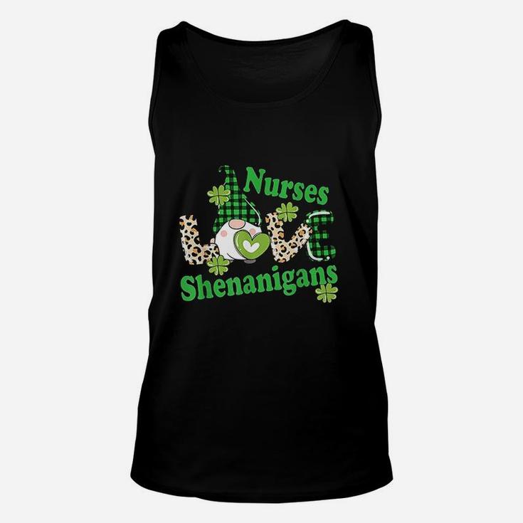 Nurses Shenanigans St Patricks Day Irish Gnome Unisex Tank Top