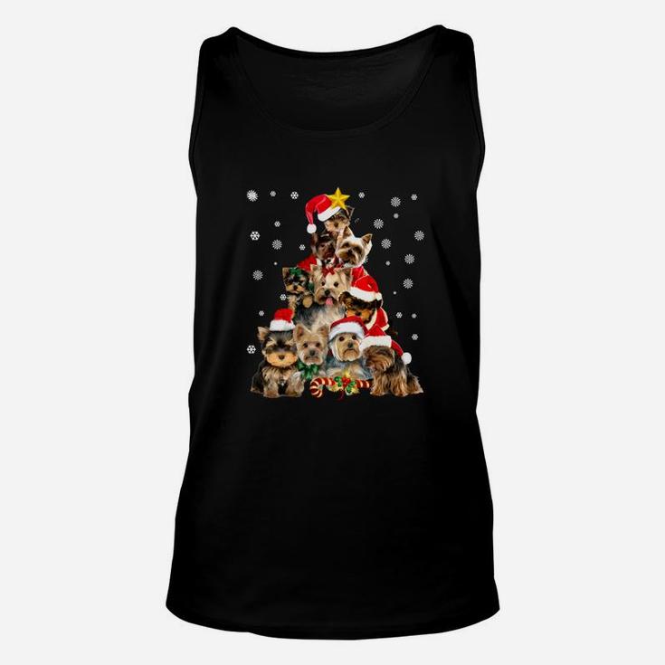 Official Yorkie Christmas Tree Xmas Gift For Yorkie Dog Shirt Unisex Tank Top