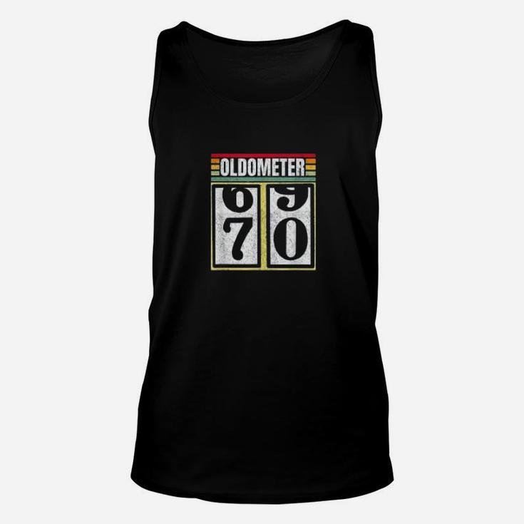 Oldometer 69 70 Years Old Automotive Enthusiasts Bday Unisex Tank Top