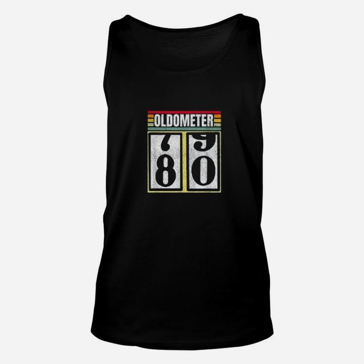 Oldometer 79-80 Years Old Automotive Enthusiasts Bday Unisex Tank Top