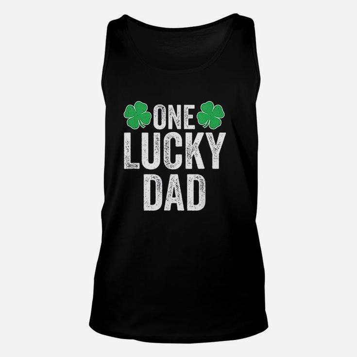 One Lucky Dad Clover Men Father St Patricks Day Dad Unisex Tank Top