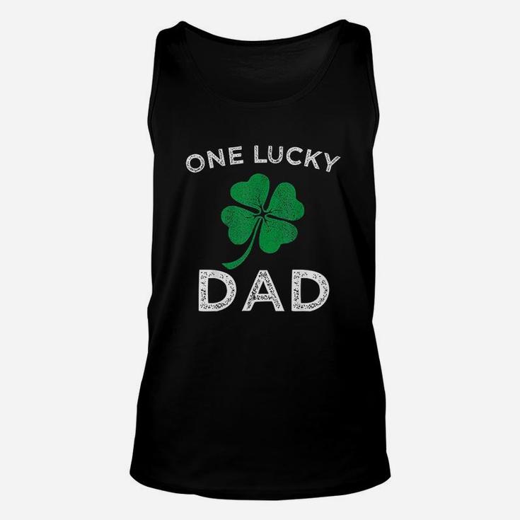 One Lucky Dad St Patricks Day Retro Father Gift Unisex Tank Top