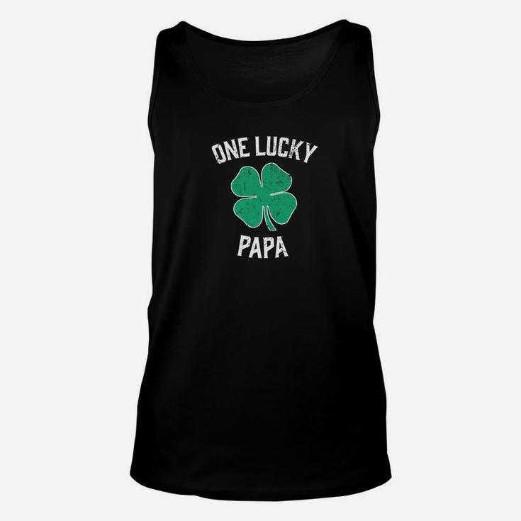 One Lucky Papa Irish Shamrock St Patricks Day Unisex Tank Top