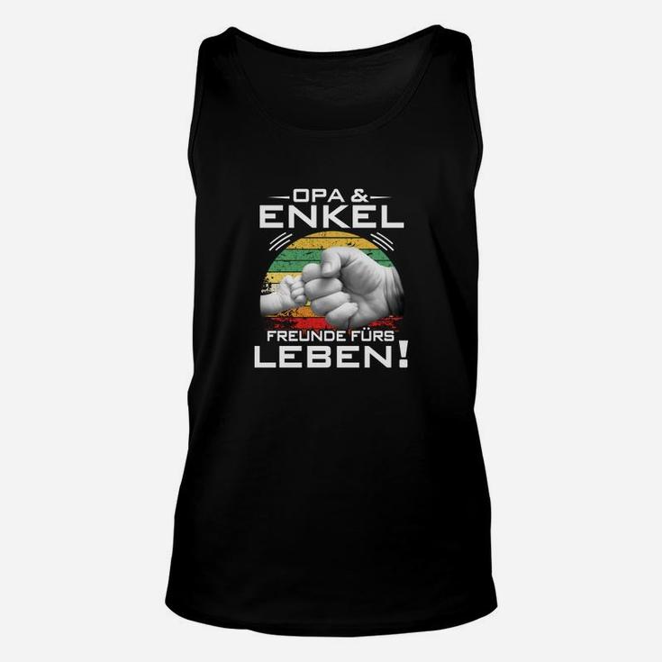 Opa & Enkel Freunde fürs Leben Schwarzes Unisex TankTop, Familienbande Design