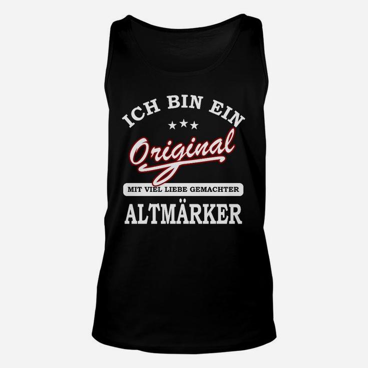 Original Altmarker Unisex TankTop, Stolz-Botschaft Design - Schwarz