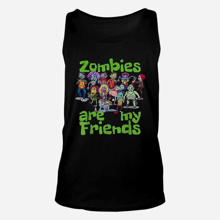 Original Zombies Are My Friends Halloween Unisex Tank Top