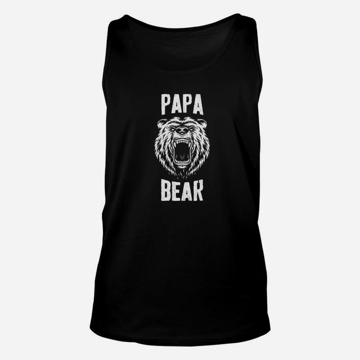 Papa Bear Funny Fathers Day Shirt Matching Gift Unisex Tank Top