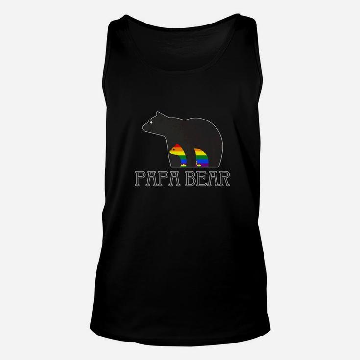 Papa Bear Pride Lgbt Father Gay Family Dad Lesbian Unisex Tank Top
