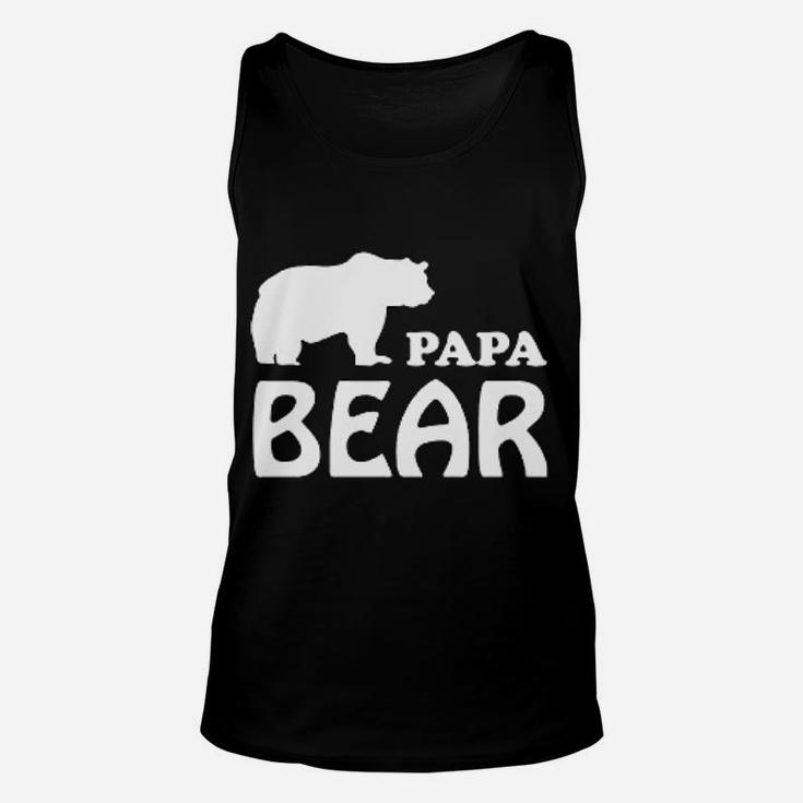 Papa Bear Simple Art, best christmas gifts for dad Unisex Tank Top