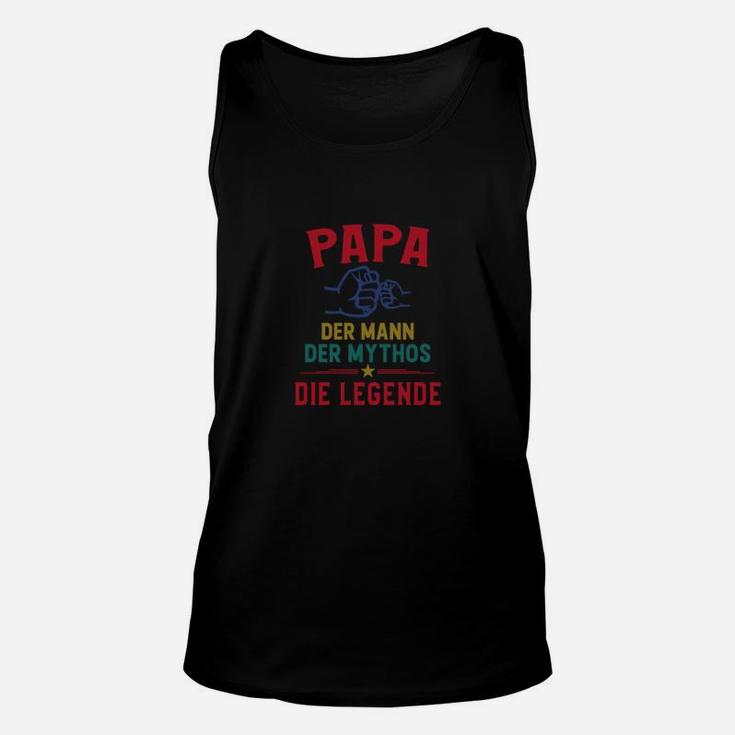 Papa Mann Mythos Legende Unisex TankTop, Schwarzes Tee für Väter