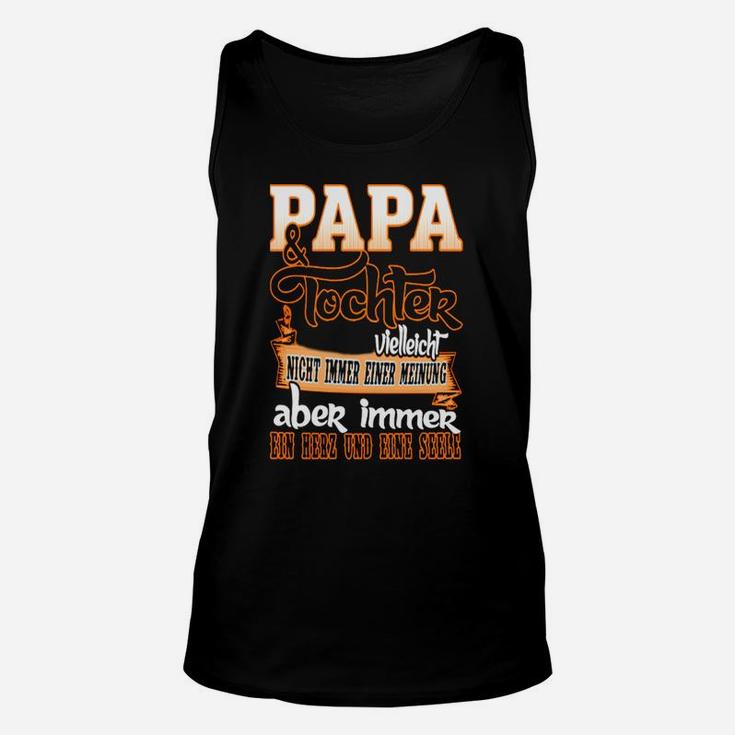 Papa und Tochter Herz an Herz Unisex TankTop, Motiv mit Spruch